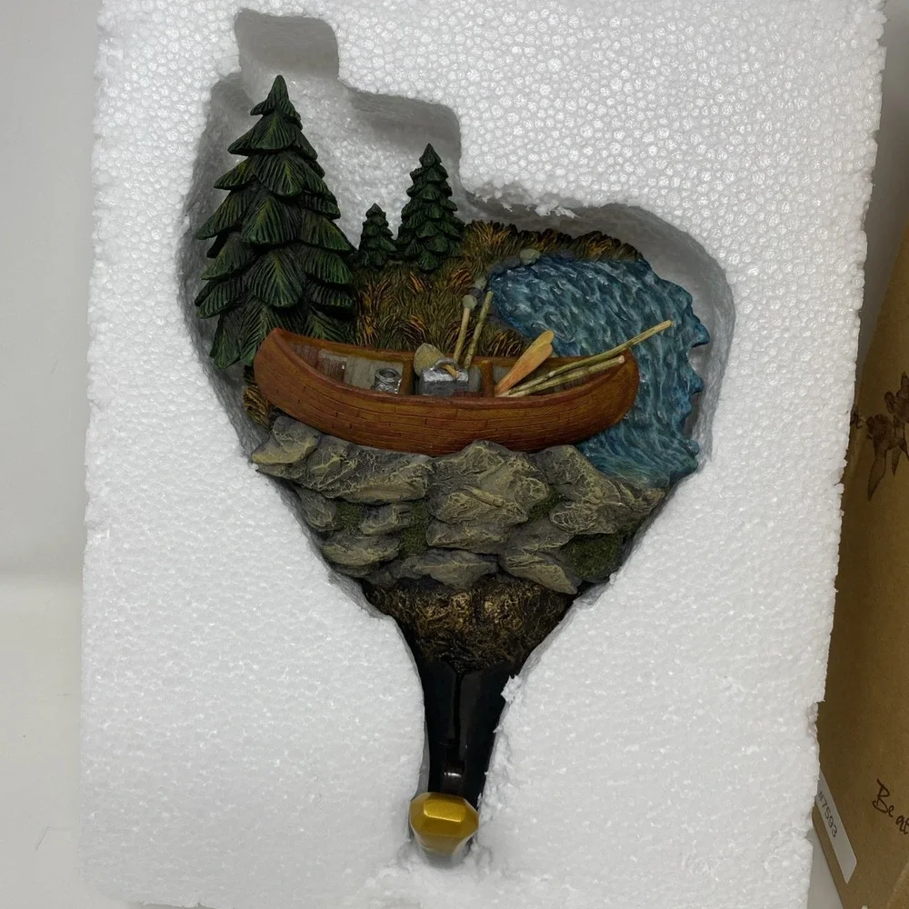 Terry Redlin WildWings Evening Solitude Resin Hang Up Wall Decor Canoe 2006 Hook